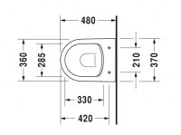 PACK INODORO SUSPENDIDO COMPACT RIMLESS ME by STARCK DURAVIT